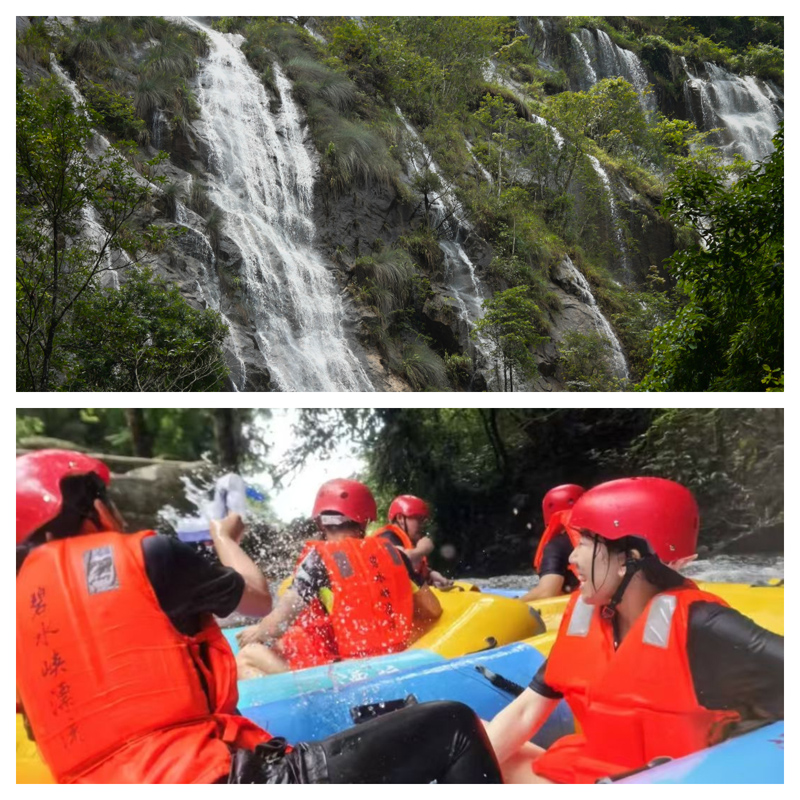 Sintai employees enjoying a white-water rafting adventure